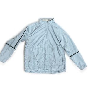 Nike Golf WindProof Stretch 1/2 Zip Windbreaker Jacket Pullover Light Blue XL